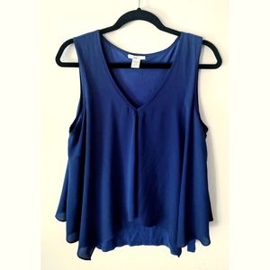 2 layer sheer sleeveless blouse